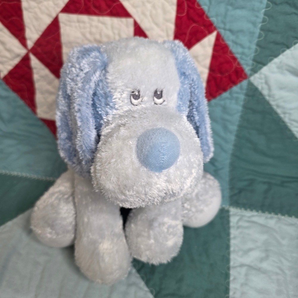 Aurora Baby Blue White Puppy Dog Plush Stuffed Animal Toy 2017